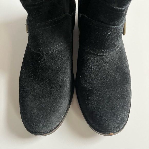 Indigo by Clarks Annie Laurie Black Suede Boots (Style #32856) - Picture 3 of 10